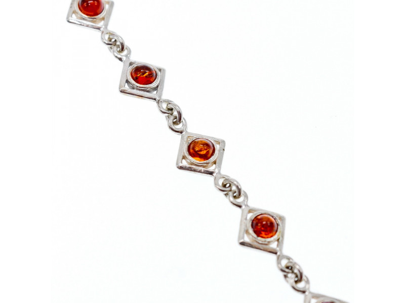 

Серебряный браслет с янтарем Натуральный Sky Jewelry 003326