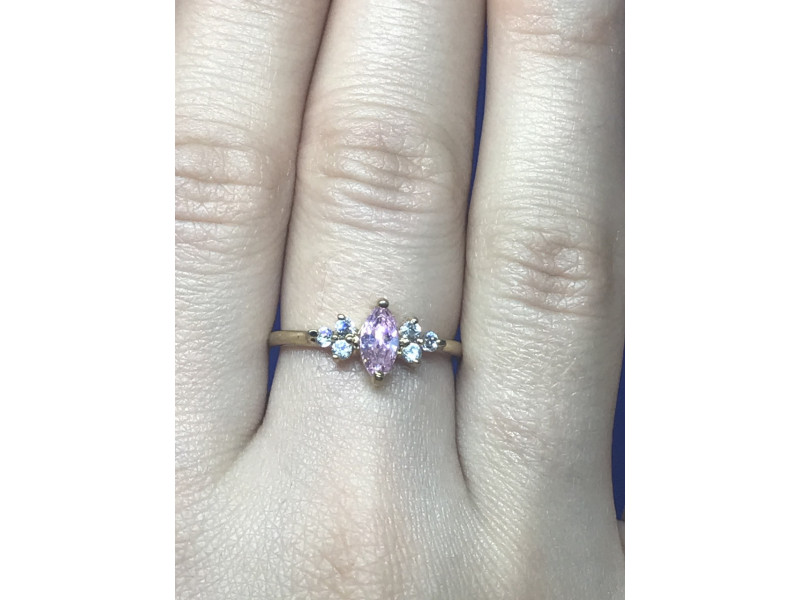 

Серебряное кольцо (позолота) с фианитами Sky Jewelry 000220