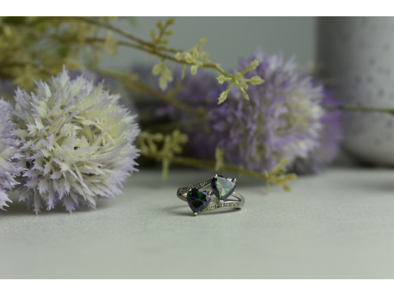 

Серебряное кольцо 925 пробы с Александритом и фианитами Sky Jewelry 001133