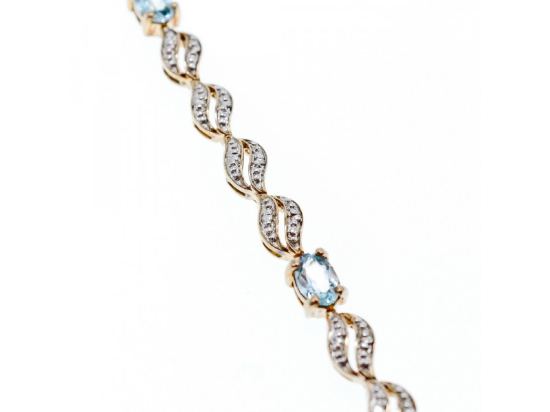 

Серебряный браслет в позолоте с топазом Натуральный Sky Jewelry 003324