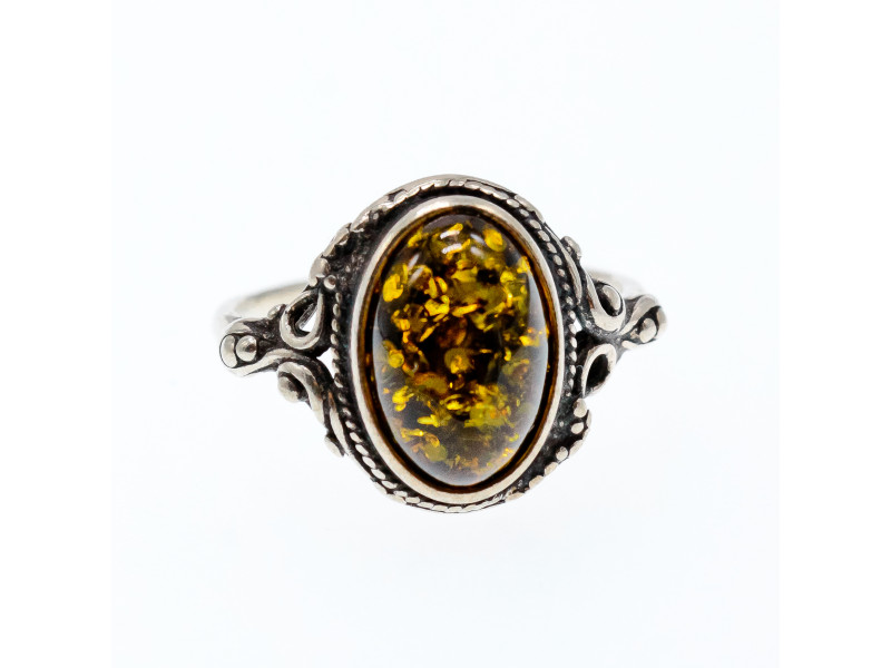 

Серебряное кольцо с янтарем Винтаж Натуральный Sky Jewelry 003267