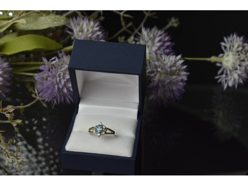 

Серебряное кольцо с голубой Шпинелью 925 проба Sky Jewelry 001144