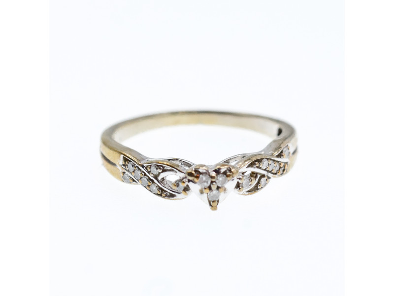 

Золотое кольцо 10К (417 проба) с бриллиантами Sky Jewelry 000908