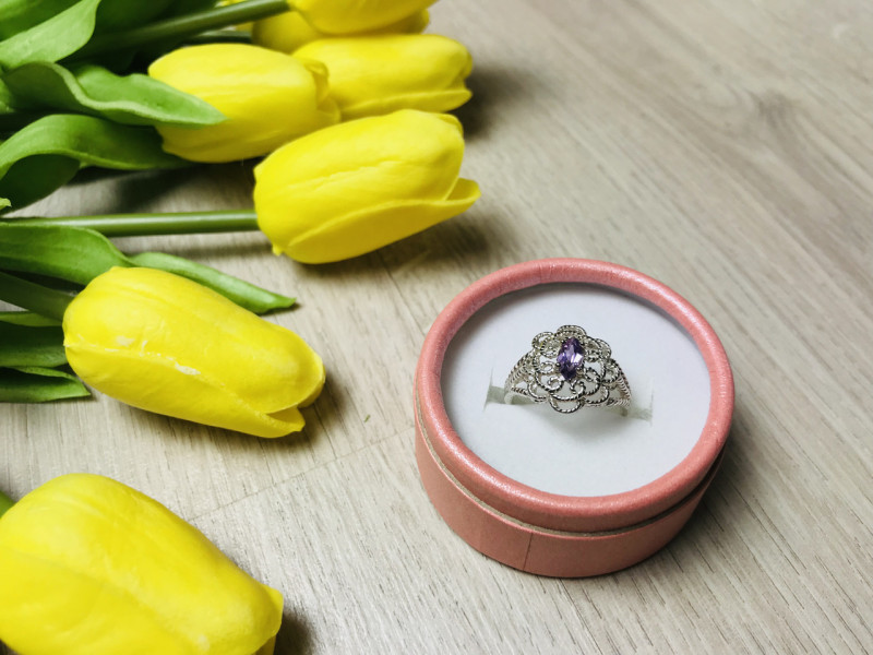 

Серебряное кольцо с камнем Иолит Sky Jewelry 000472