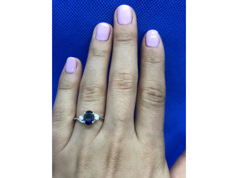 

Серебряное кольцо с сапфиром Sky Jewelry 000148