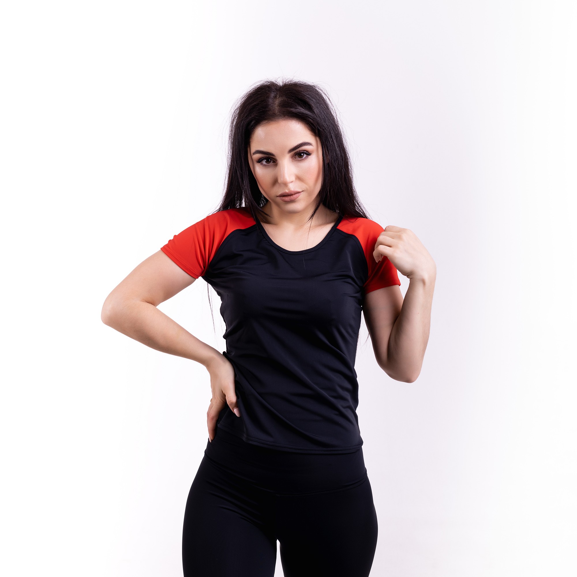 

Футболка FitU спортивная женская Reglan red красная XL