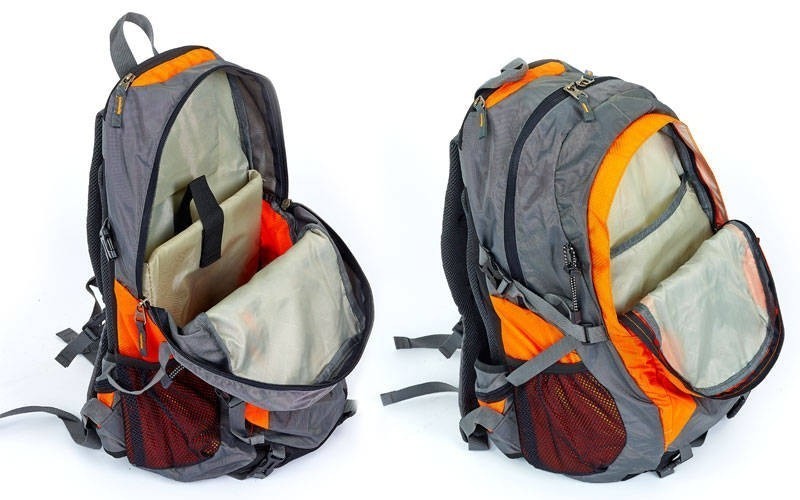 

Рюкзак спортивный с жесткой спинкой нейлон Color Life 52 х 32 см Серо-оранжевый