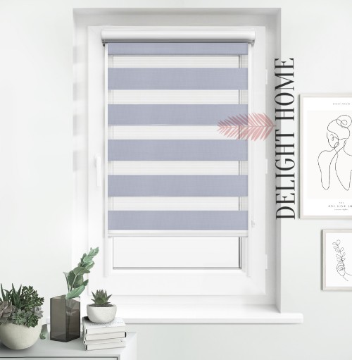 

Рулонная штора День-ночь в коробе и с направляющими алюминий Tanova гладкая VT8 серая 135х150 см