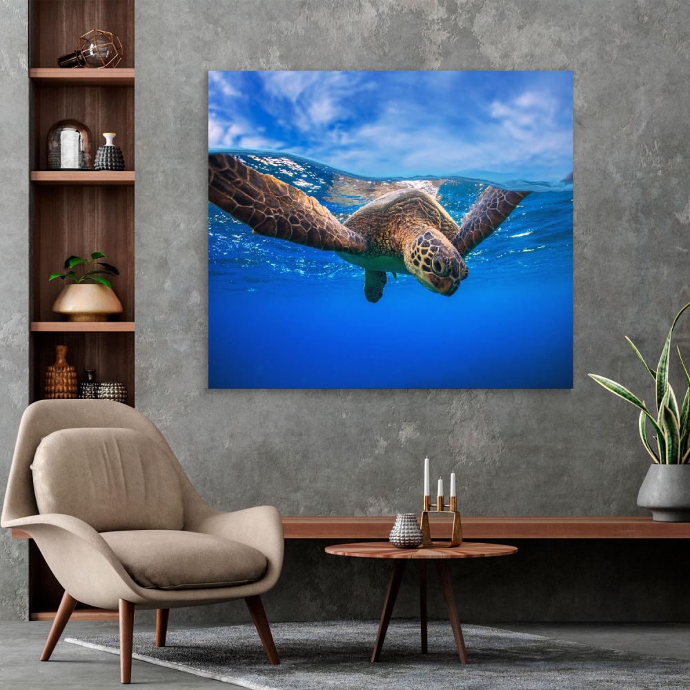 

Картина на холсте Животные Sea Turtle Portrait 60х60 см.