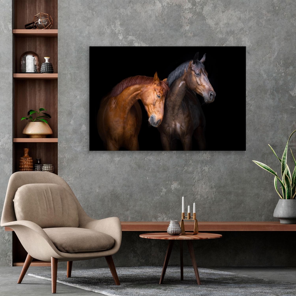 

Картина на холсте Животные Horse Love 90х120 см.
