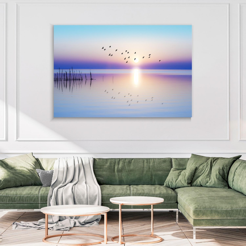 

Картина на холсте Природа Sunrise Over The Lake 45х60 см.