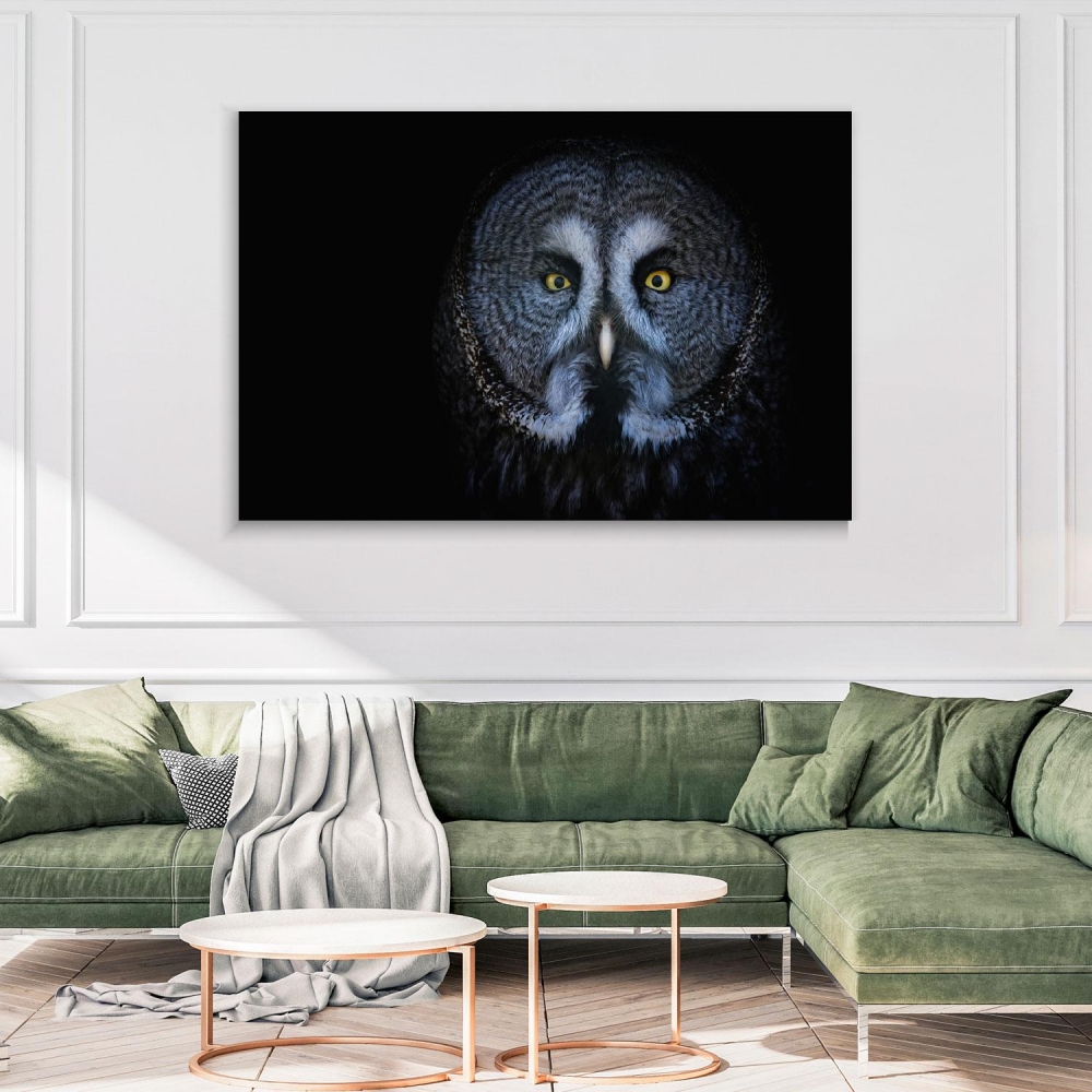 

Картина на холсте Животные Great Grey Owl 75х100 см.