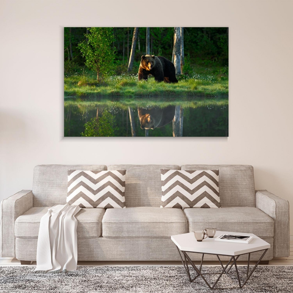 

Картина на холсте Животные Big Brown Bear 90х120 см.