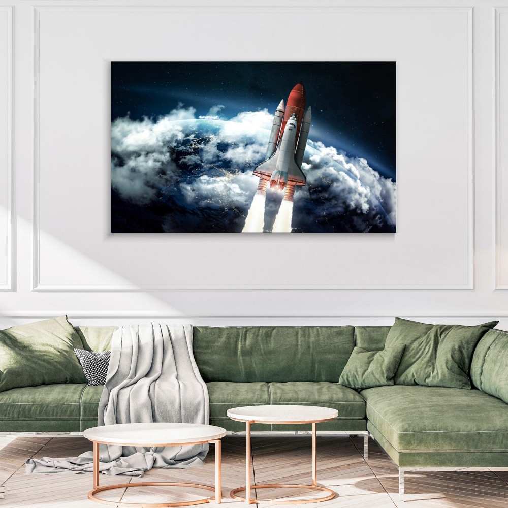 

Картина на холсте Космос Space Shuttle In The Atmosphere 40х80 см.