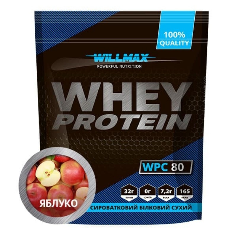 

Протеин сывороточный Вилмакс / Willmax Whey Protein 80 % 920 г Яблоко