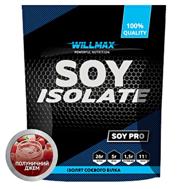 

Протеин соевый изолят Вилмакс / Willmax Soy Isolate 900 г Клубничный джем