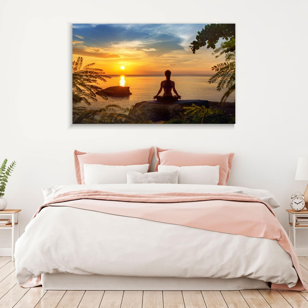 

Картина на холсте Природа Calmness And Yoga 75х100 см.