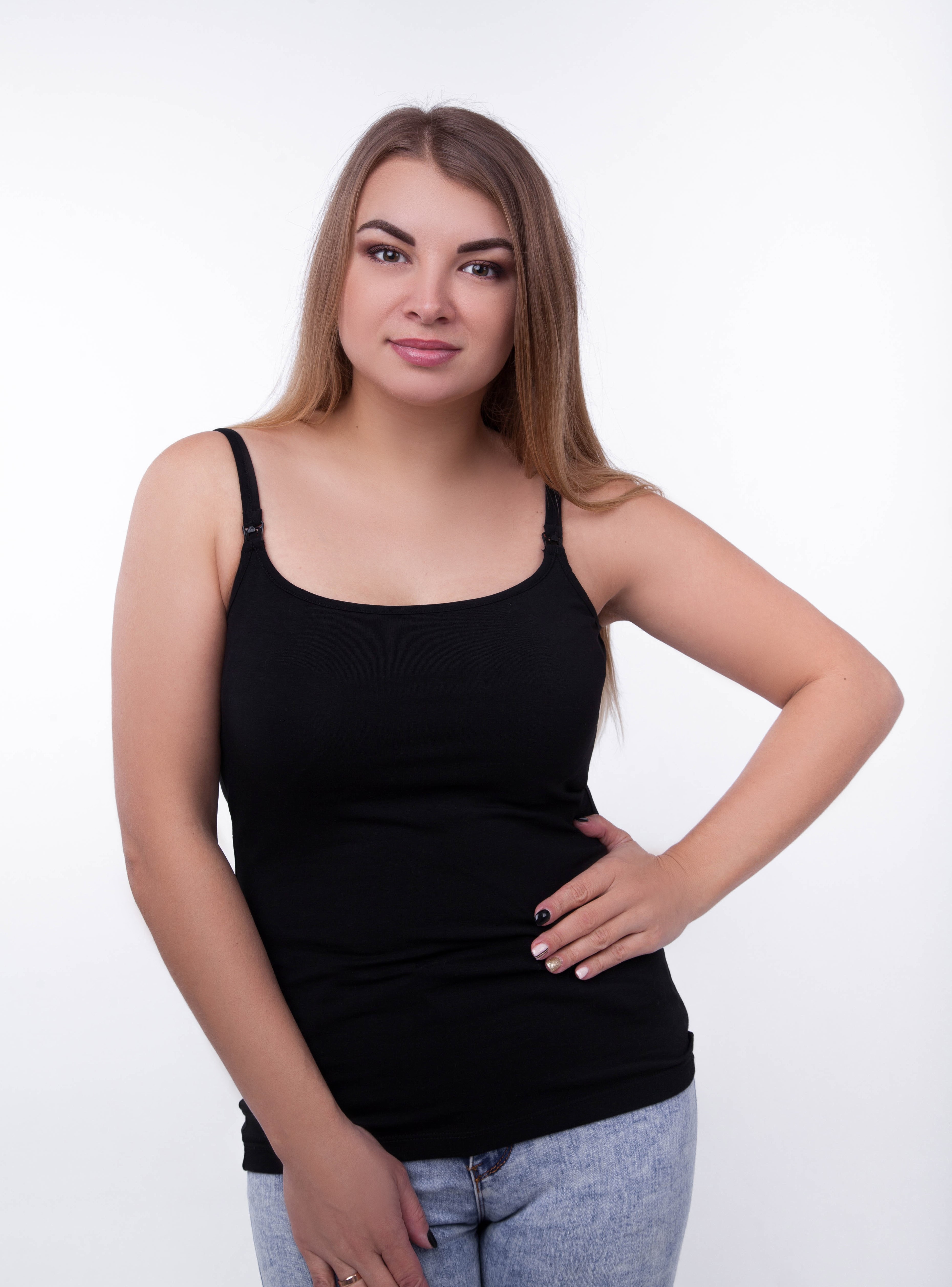 

Майка Tariva Cotton "Comfort" для беременных и кормящих мам M черная