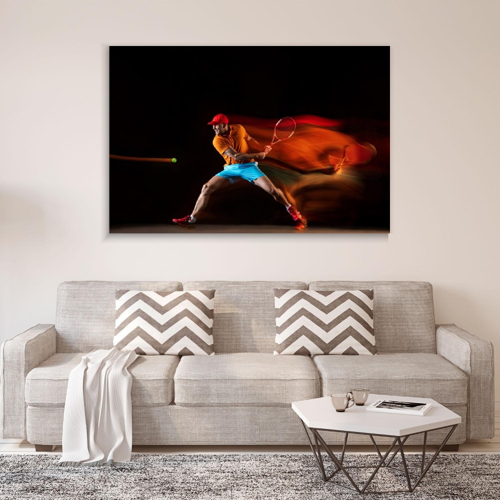 

Картина на холсте Cпорт Man Playing Tennis 110х150 см.