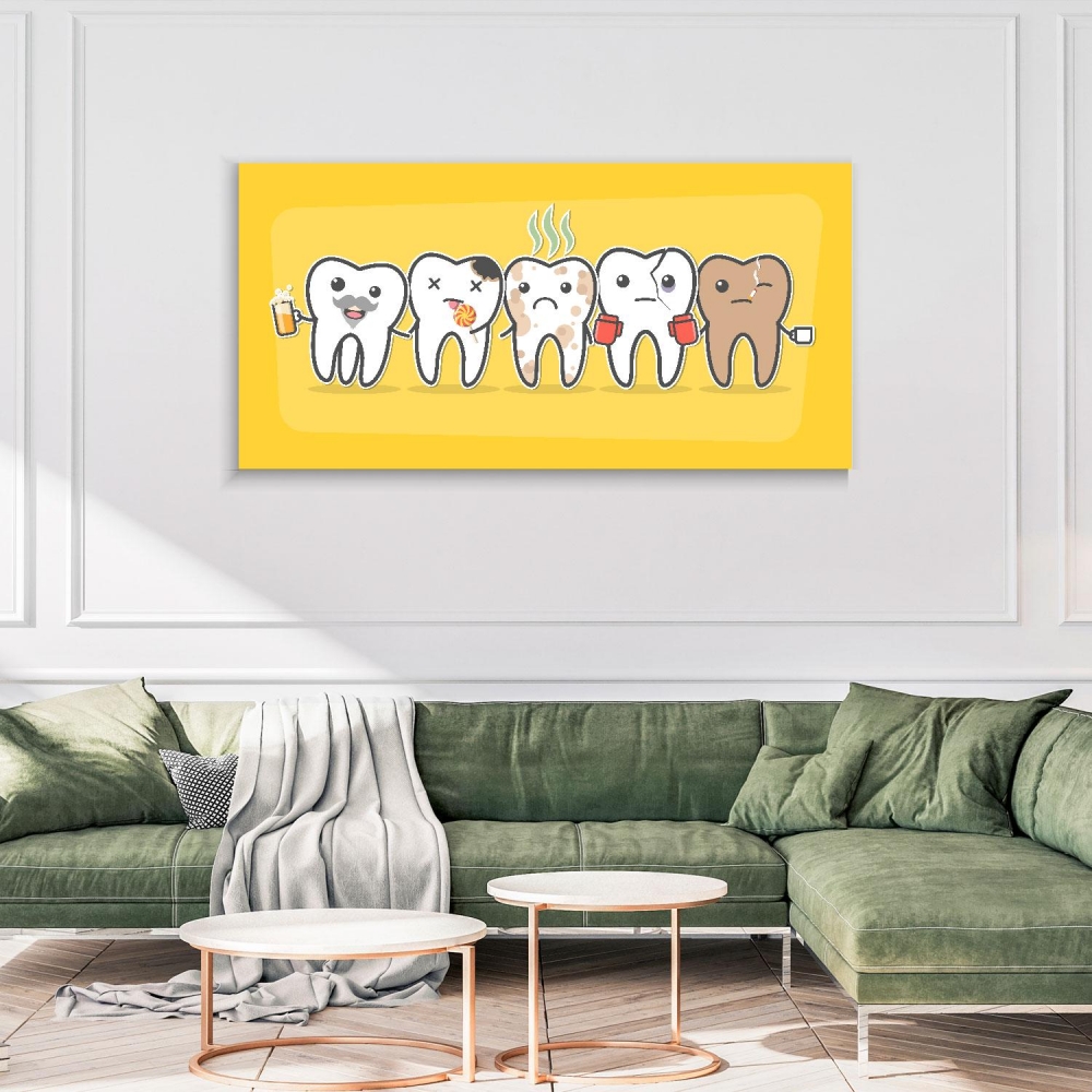 

Картина на холсте Стоматология Bad Teeth Company 90х180 см.