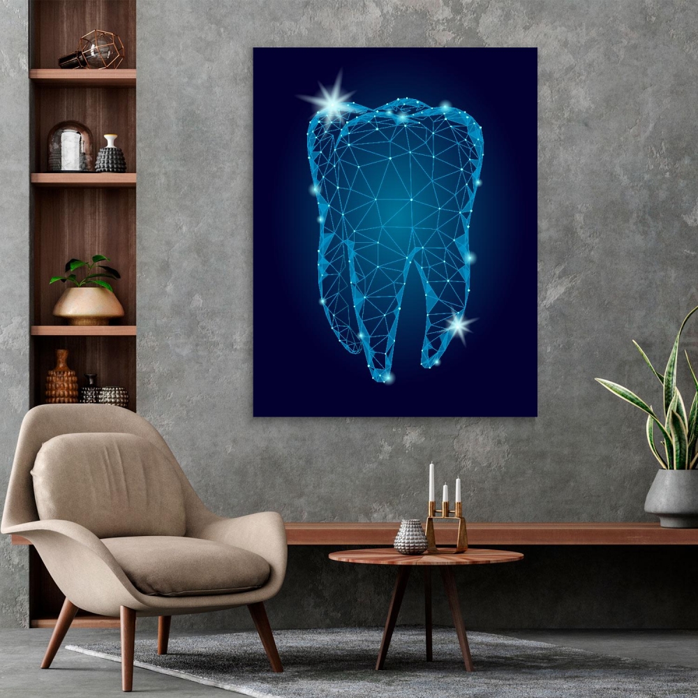 

Картина на холсте Стоматология 3D Model Tooth 90х180 см.