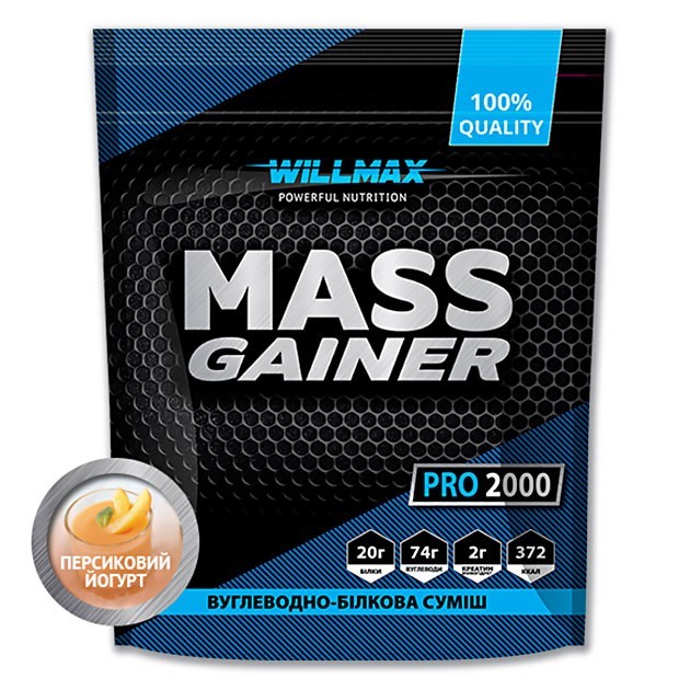 

Гейнер Вилмакс / Willmax Mass Gainer 2кг Персиковый Йогурт