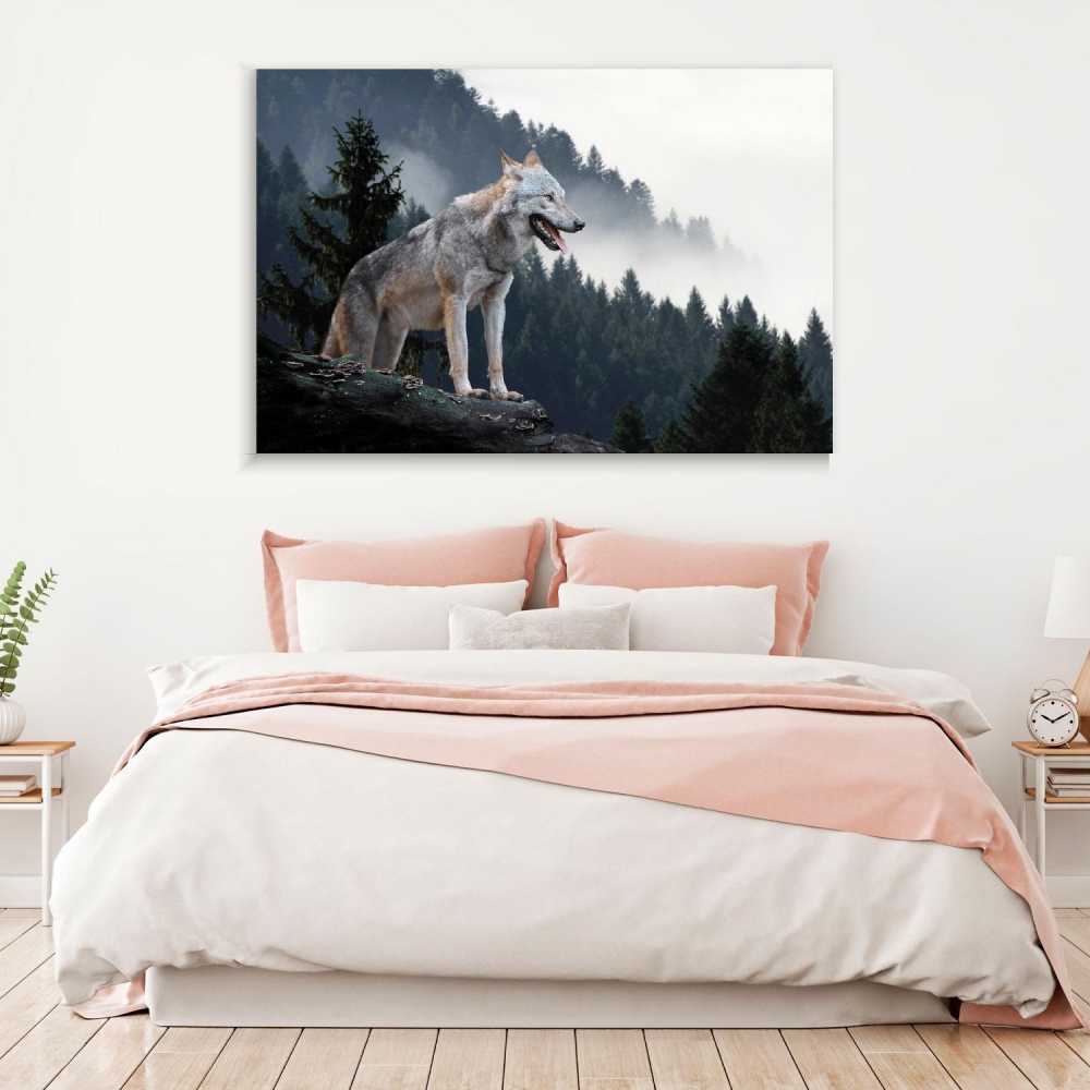 

Картина на холсте Животные Wolf On The Hunt 75х100 см.
