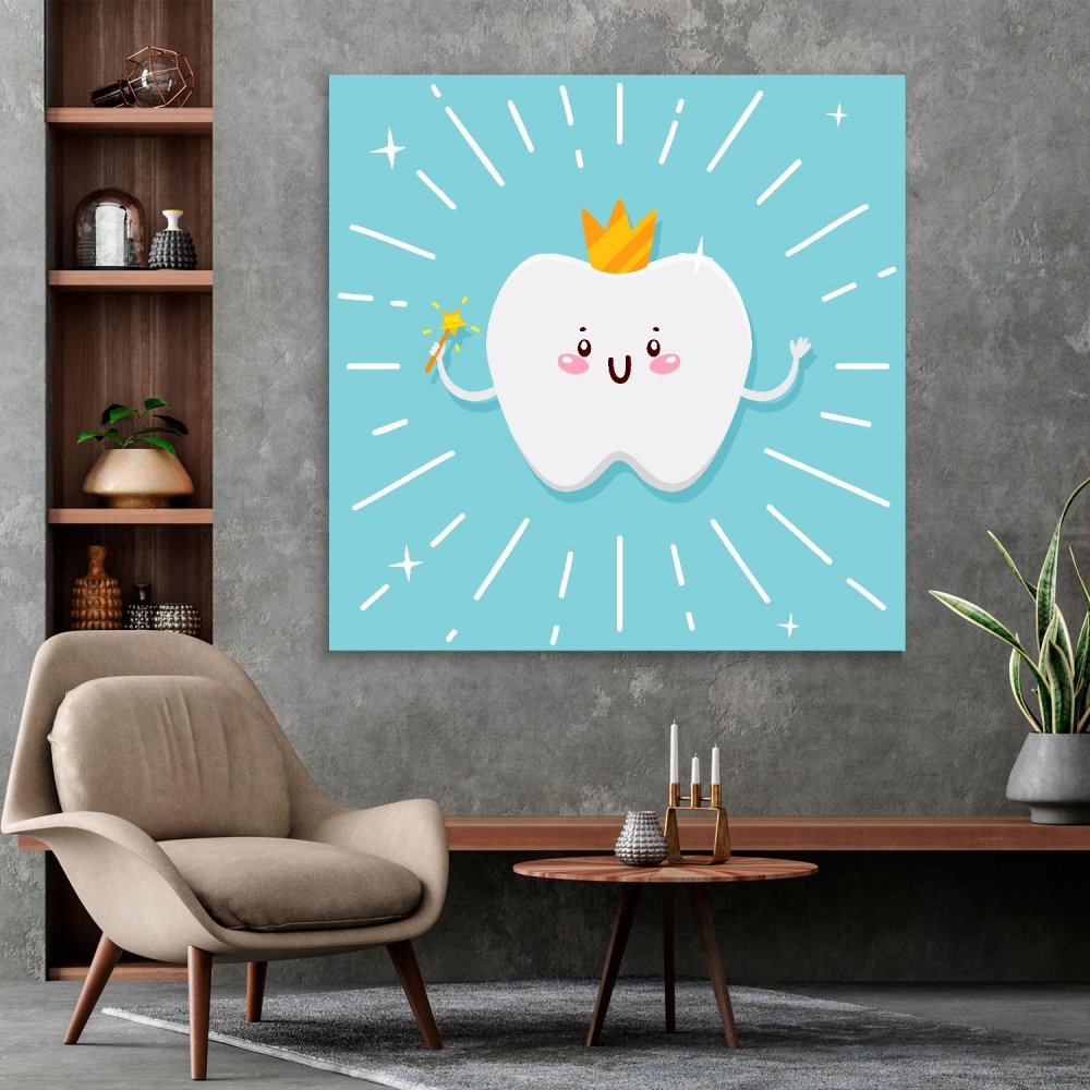 

Картина на холсте Стоматология Tooth Fairy 90х90 см.