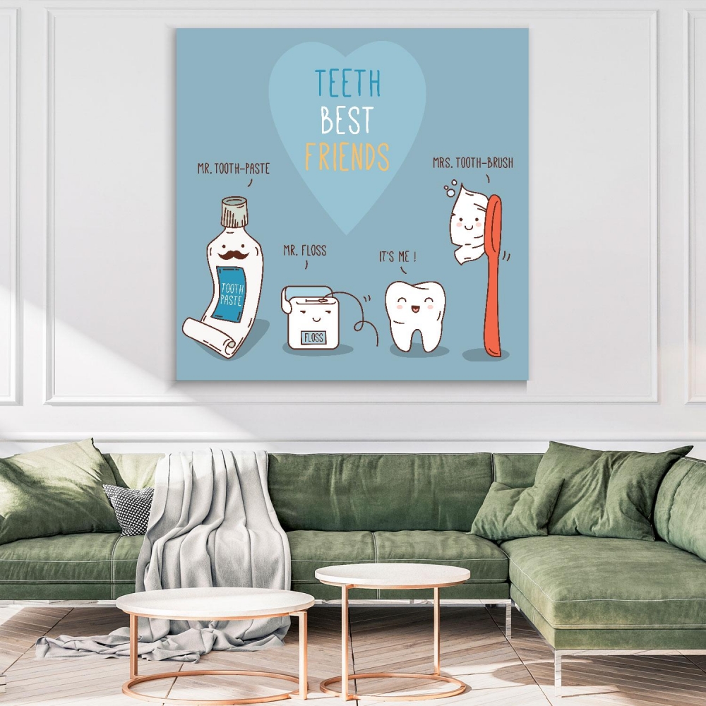 

Картина на холсте Стоматология Best Friends Of Teeth 75х100 см.