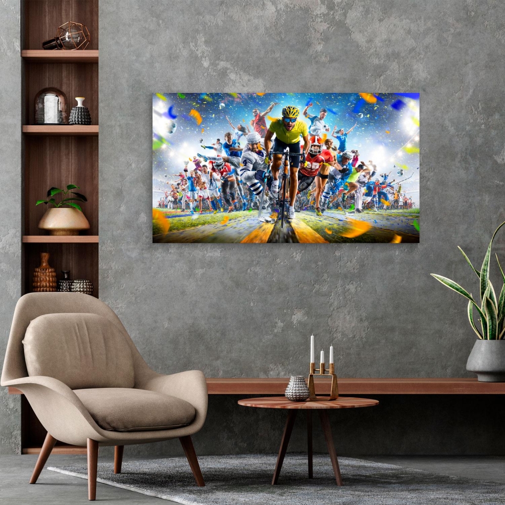 

Картина на холсте Cпорт Grand Arena Sports Collage 40х80 см.