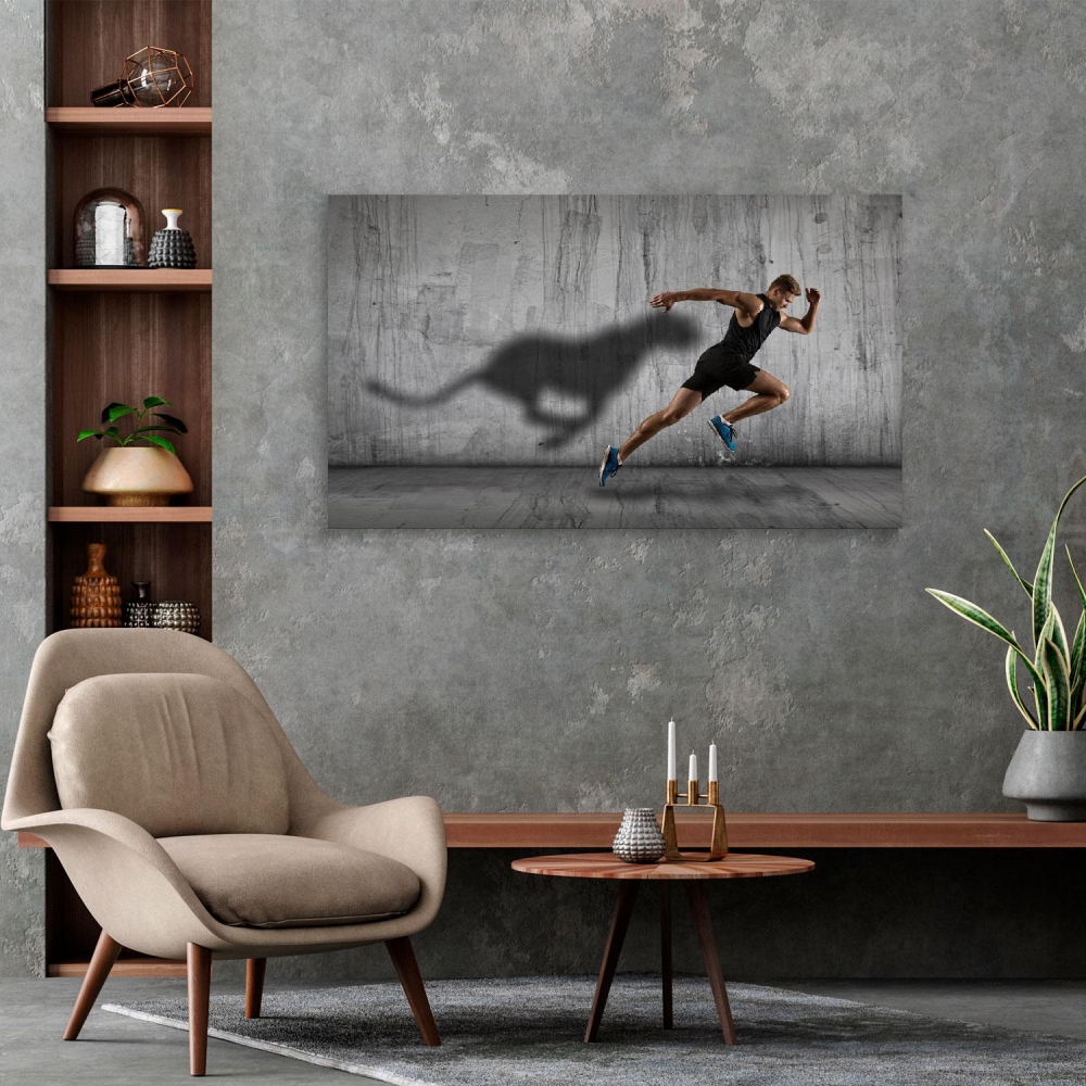 

Картина на холсте Cпорт Strong Athletic Man Sprinter 50х100 см.