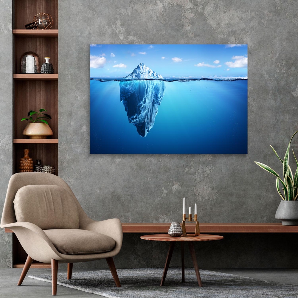 

Картина на холсте Природа Underwater Part Of The Iceberg 50х65 см.