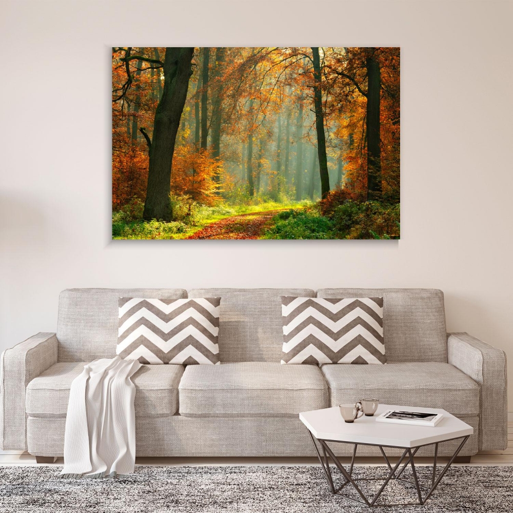 

Картина на холсте Природа Autumn Foggy Forest 75х100 см.