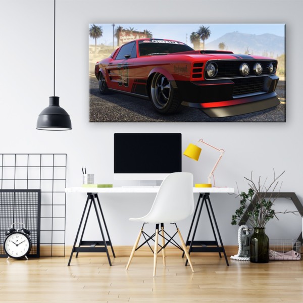 

Картина на холсте Игры GTA Redwood 90х180 см.