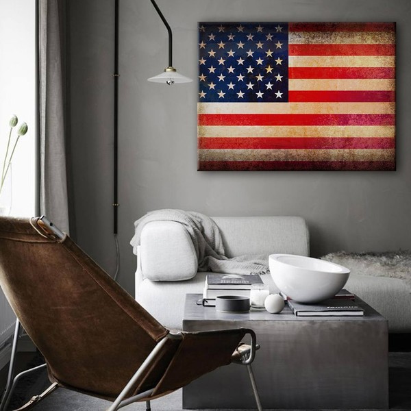 

Картина на холсте Путешествия USA Grunge 110х150 см.