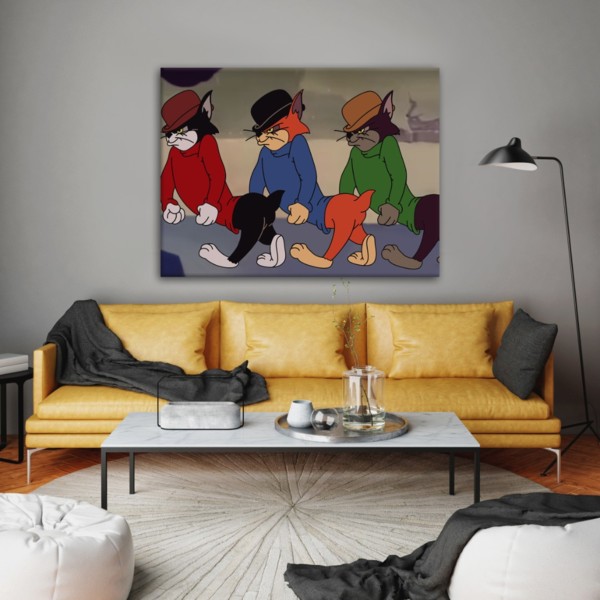 

Картина на холсте Урбан Арт Gangster Cats 110х150 см.