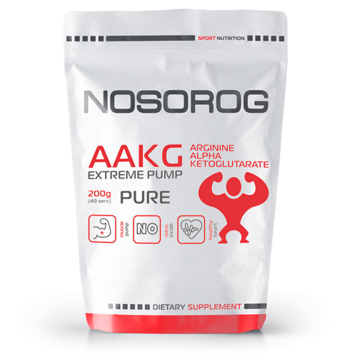 

Аминокислота L-Аргинин Альфа-Кетоглютарат Носорог / Nosorog Nutrition AAKG 200 г без вкуса