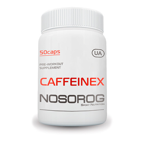 

Предтренировочный комплекс Кофеин энергетик Nosorog Nutrition Caffeinex 50 капсул