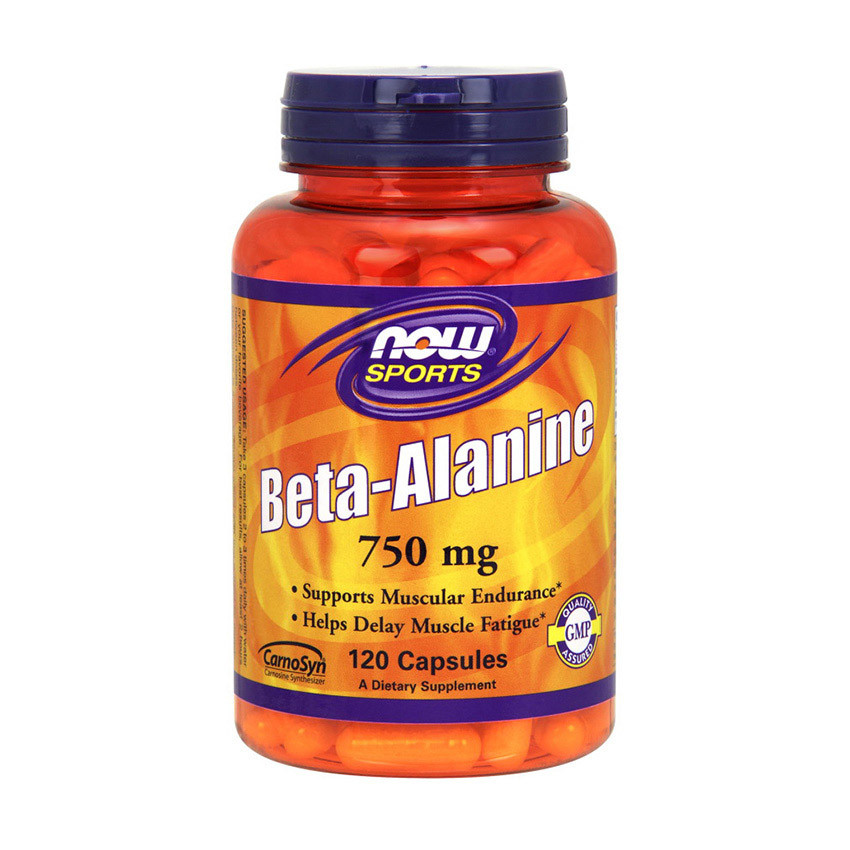 

Аминокислота Бета-аланин Нау Фудс / Now Foods Beta-Alanine 750 mg 120 caps / капсул