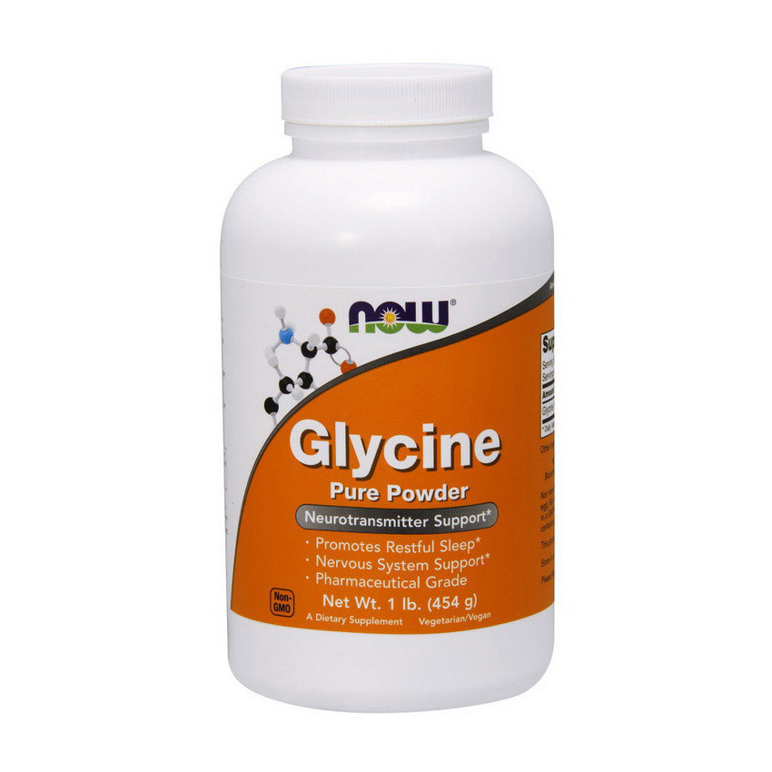 

Аминокислота Глицин (свободная форма) порошок Нау Фудс / Now Foods Glycine Pure Powder (454 g) без вкуса