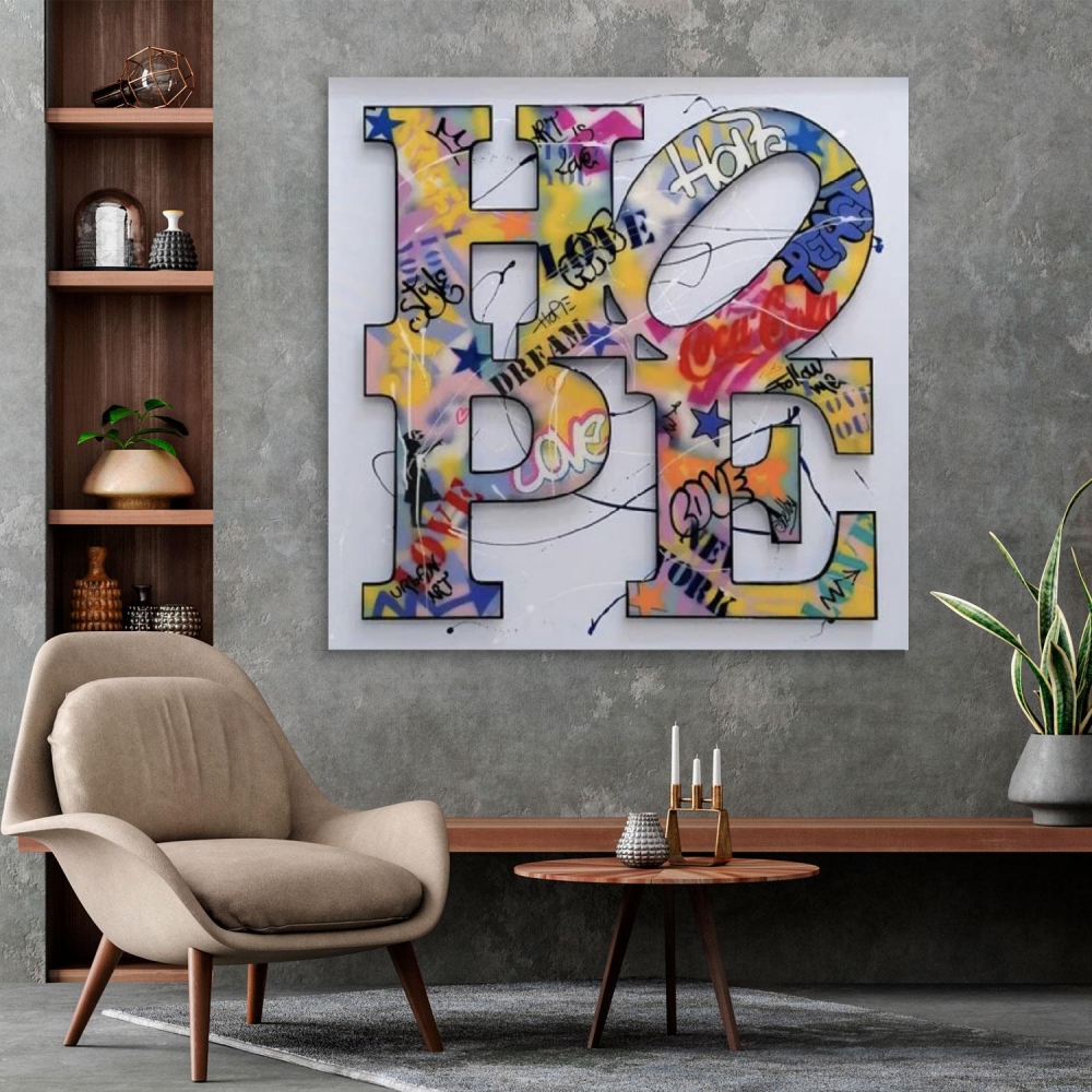

Картина на холсте Урбан Арт Graffiti Hope 80х80 см.