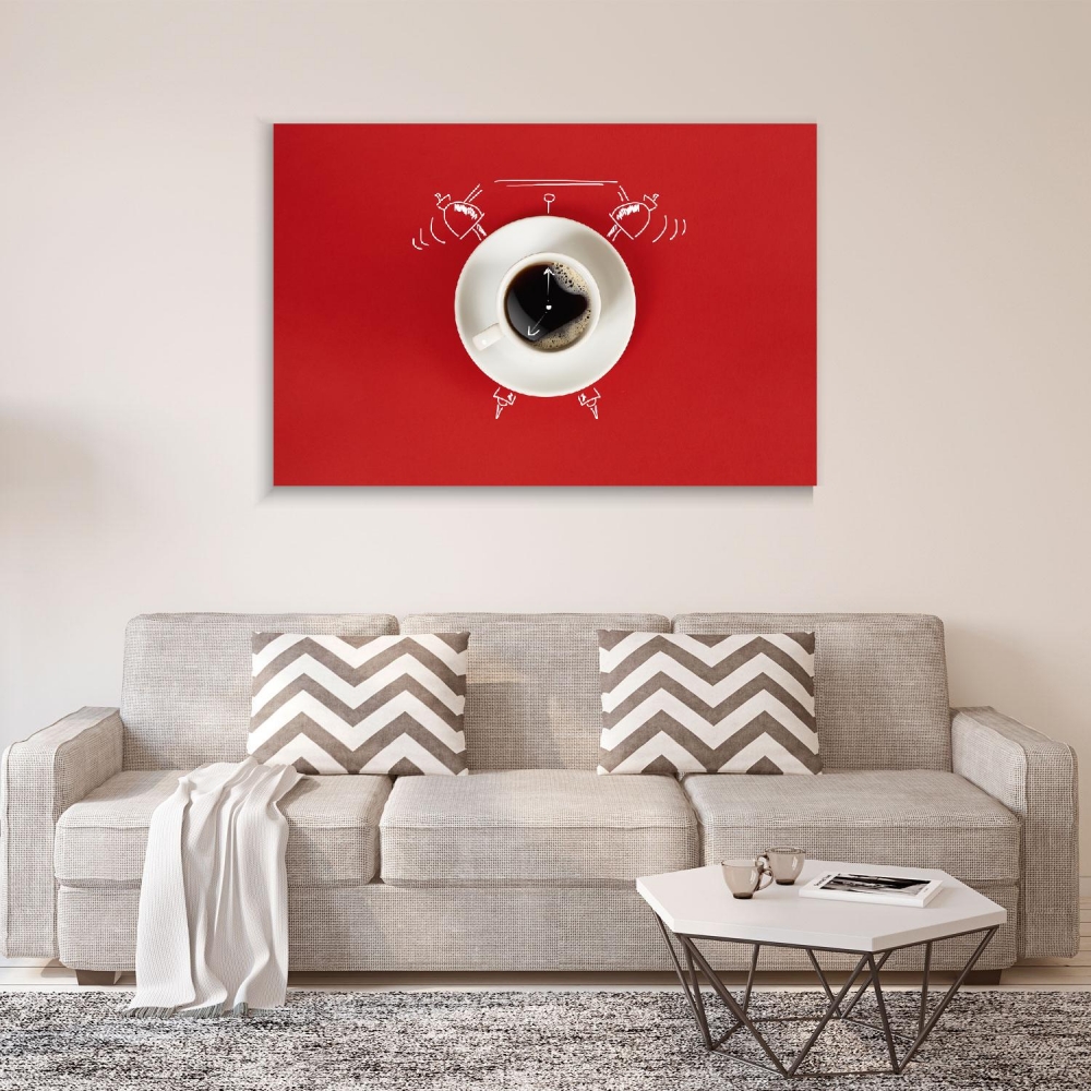 

Картина на холсте Для кухни Milk Clock 75х100 см.