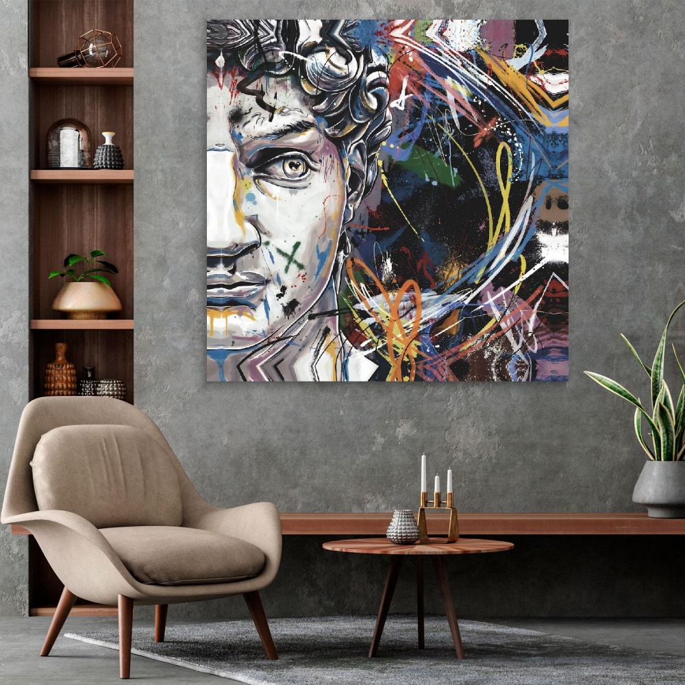 

Картина на холсте Урбан Арт Graffiti David 100х100 см.