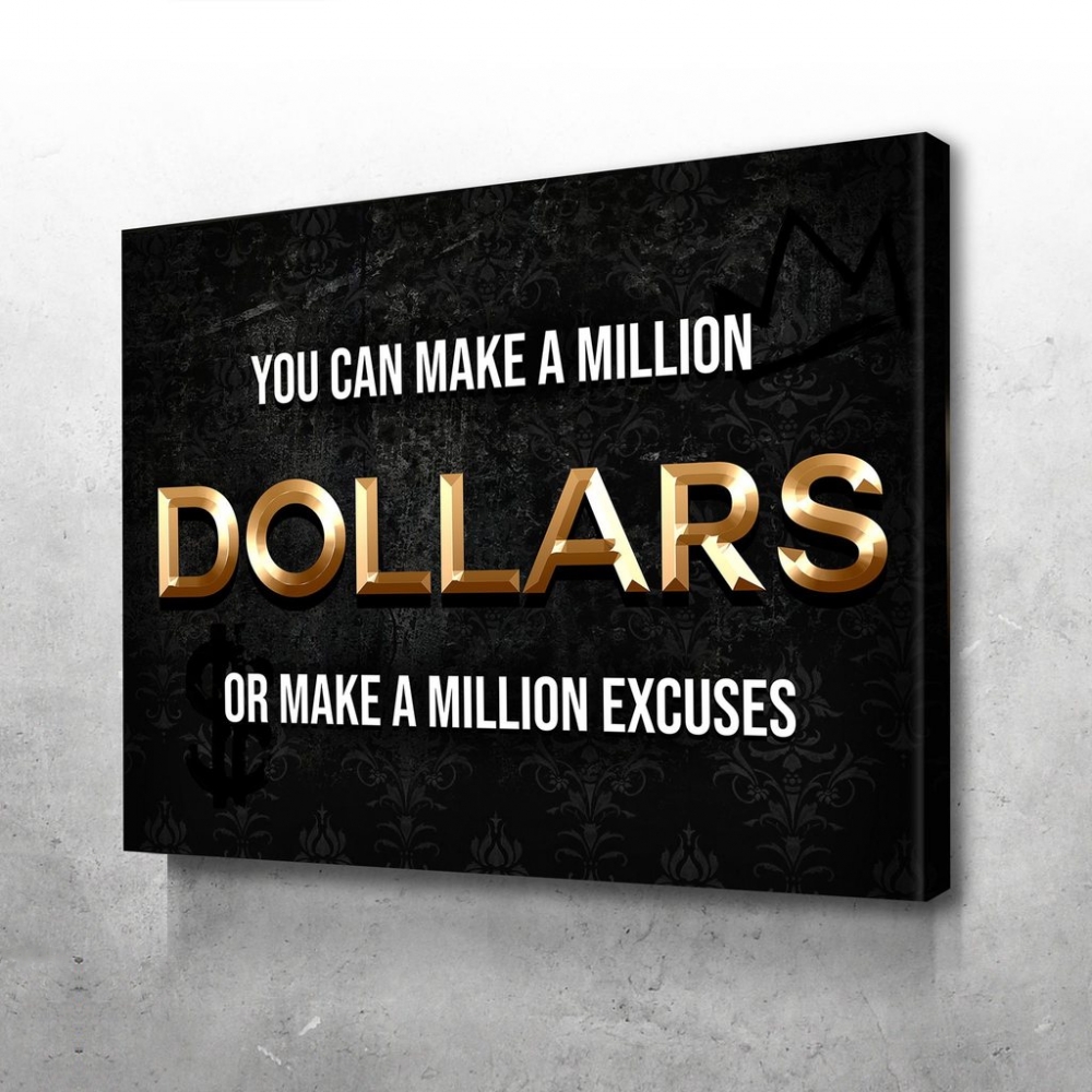 

Картина на холсте Мотивация You Can Make Million 75х100 см.