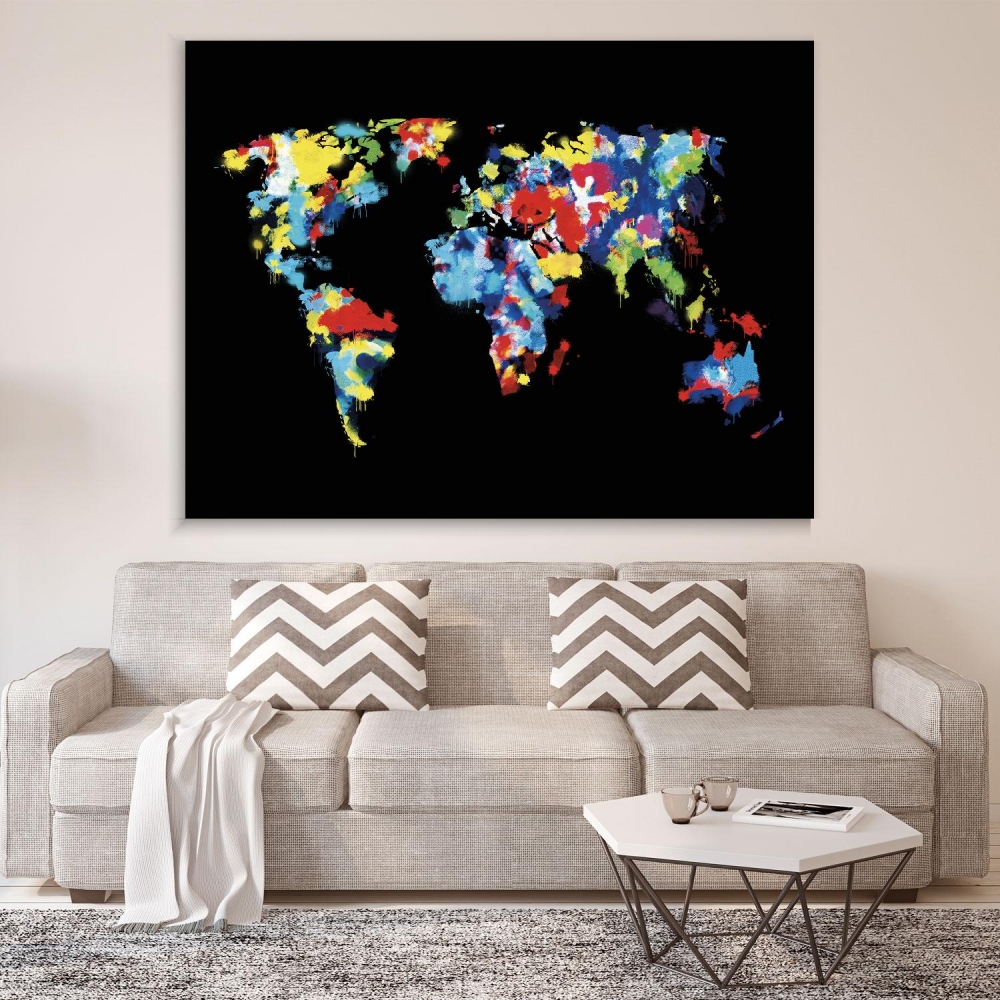 

Картина на холсте Путешествия Black World 110х150 см.