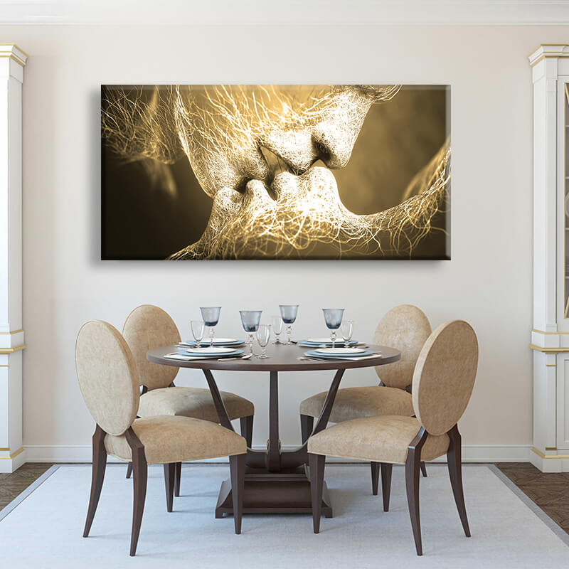 

Картина на холсте Для дома Kiss Gold 90х180 см.