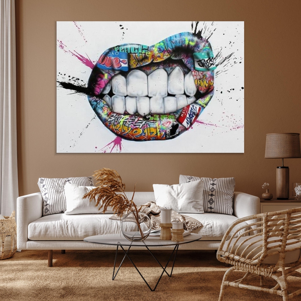 

Картина на холсте Урбан Арт Lips Graffiti 45х60 см.