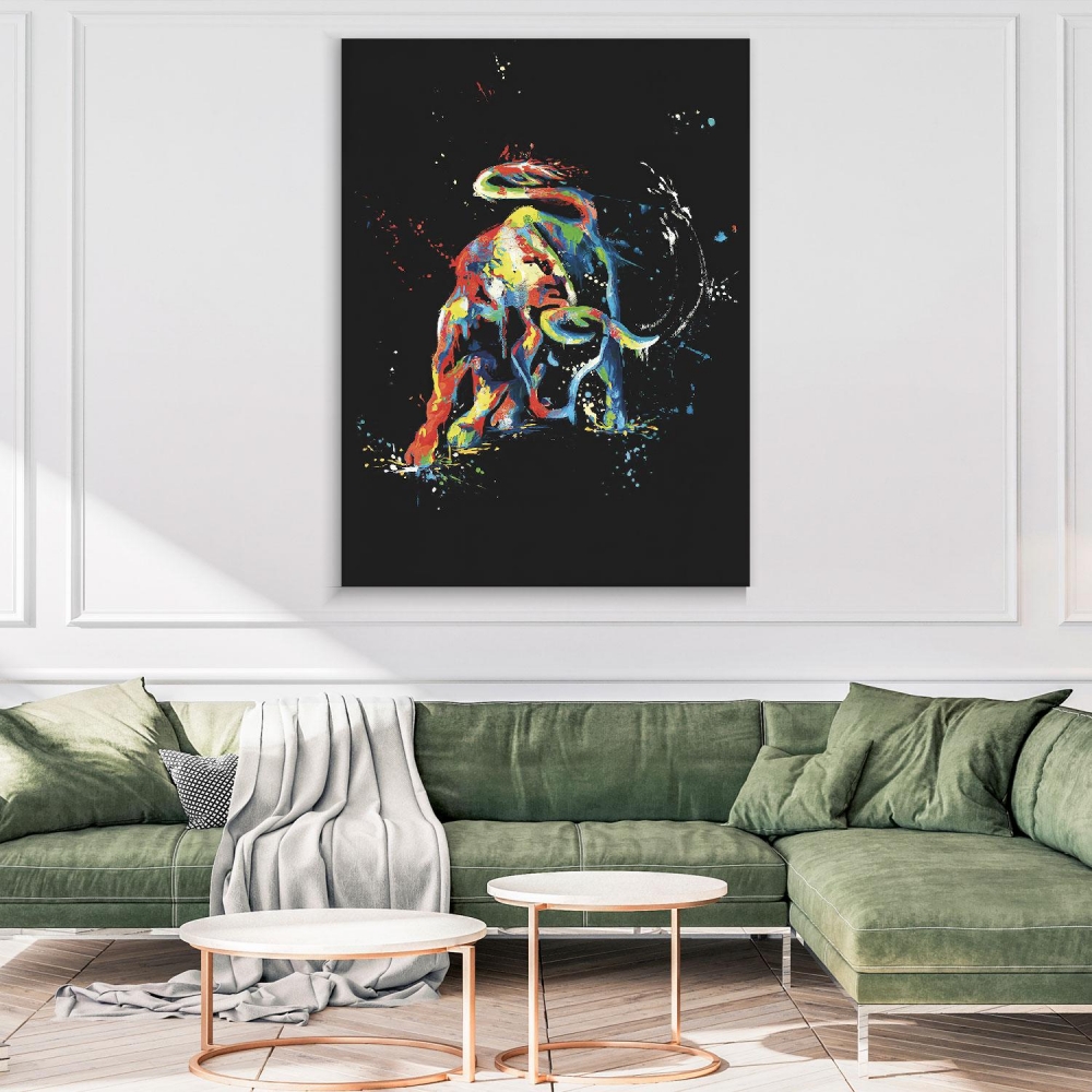 

Картина на холсте Урбан Арт Colored Bull 50х65 см.