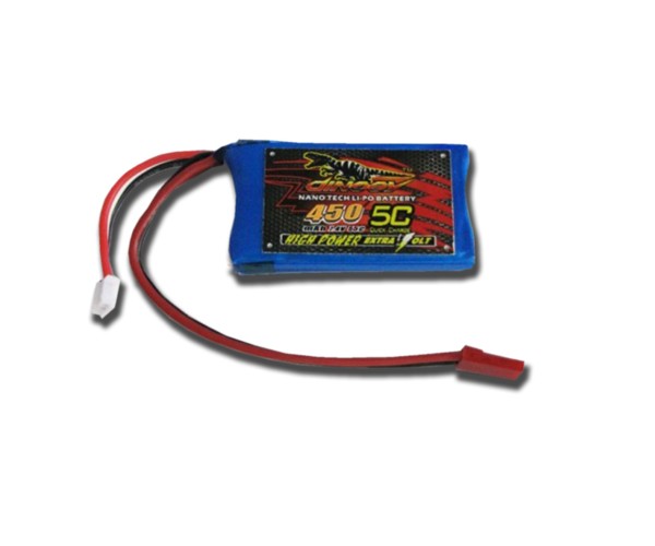 

Аккумулятор Dinogy Li-Pol 450mAh 7.4V 2S 65C JST