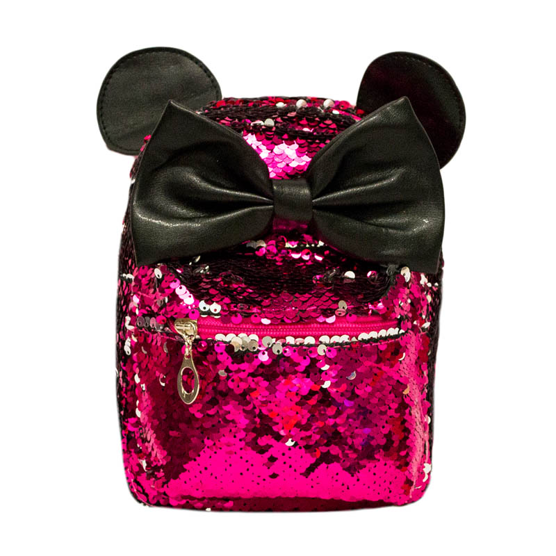 

Рюкзак детский для девочек Мини Маус Cappuccino Toys CT19-5135.277 в пайетках темно-розовый